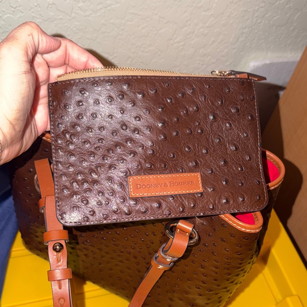 Dooney & Bourke Briana Ostrich Shoulder Bag - Picture 9 of 16